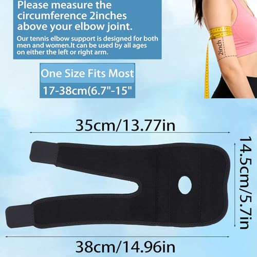 Elbow Brace for Tendonitis & Tennis Elbow Support - Adjustable Sleeve