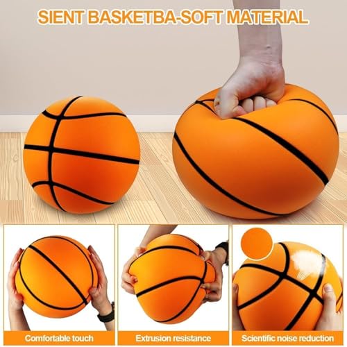 Silent Foam Basketball Size 7 Indoor Dribbling Ball for Quiet Training