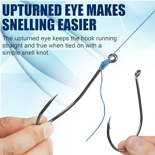 Catfish Hooks - 80pcs Offset Beak Octopus Fishing Hooks 8#