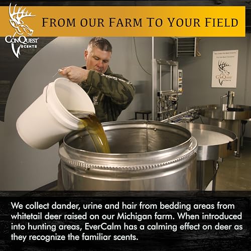 Conquest Scents EverCalm Deer Herd Scent Liquid - Natural Deer Attractant for Hunting