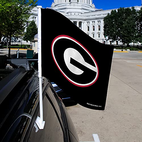 Georgia Bulldogs Double Sided Car Flag - 11x15 Inch Polyester