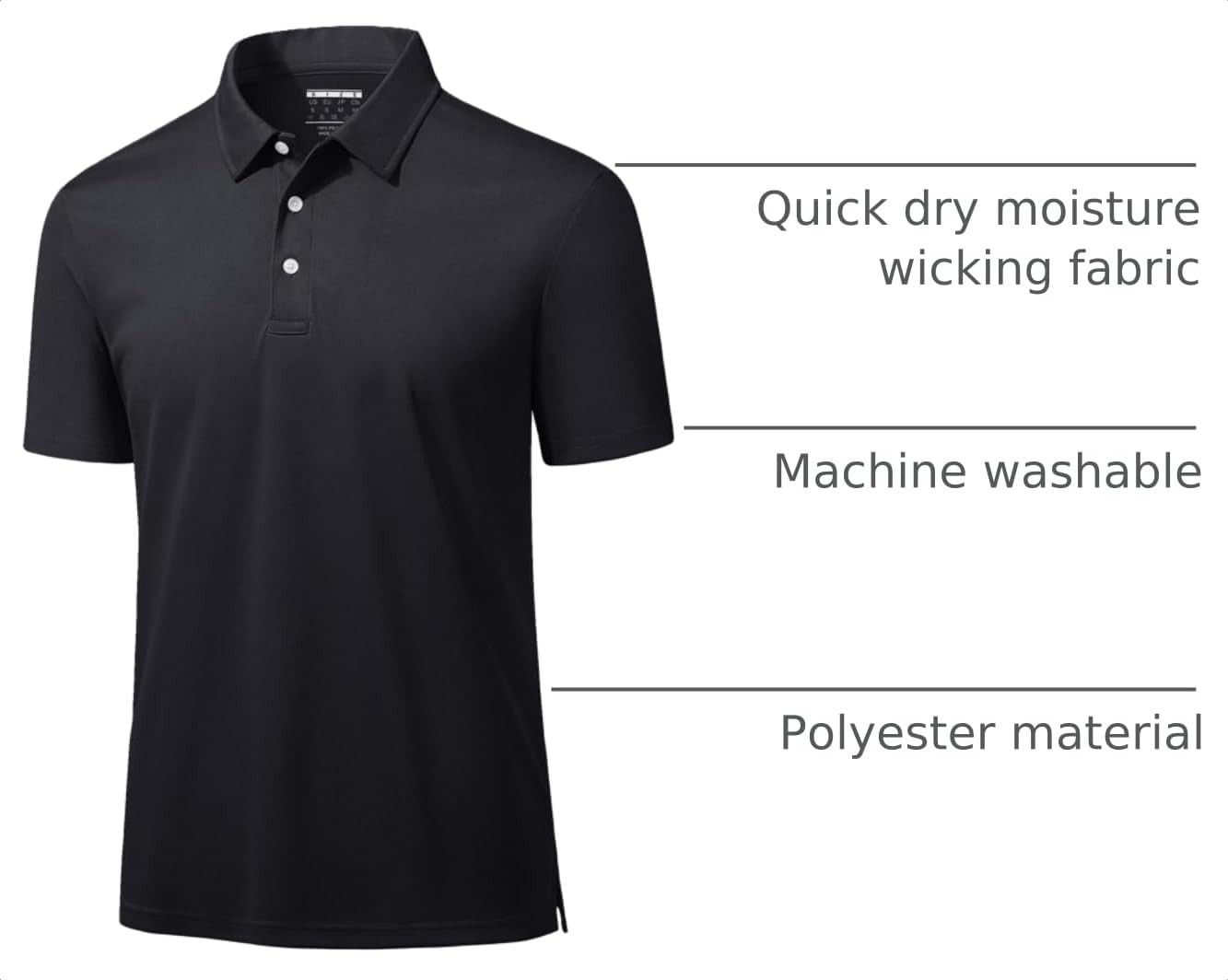 MAGCOMSEN Polo Shirts for Men Short Sleeve Performance Golf Polos Moisture Wicking Casual Collared Shirts Summer Top