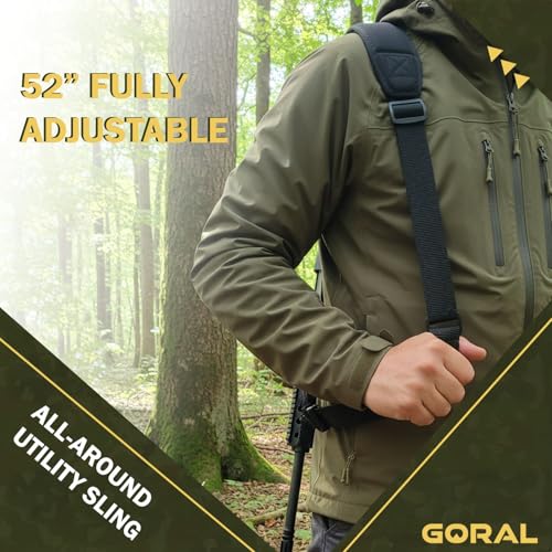 2-Point Rifle Sling with Metal Hooks - Adjustable Padded Strap