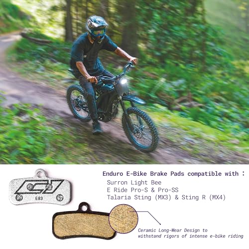 Cycle1st Semi-Metallic Bike Disc Brake Pads for Shimano Tektro TRP 2 Pairs Black