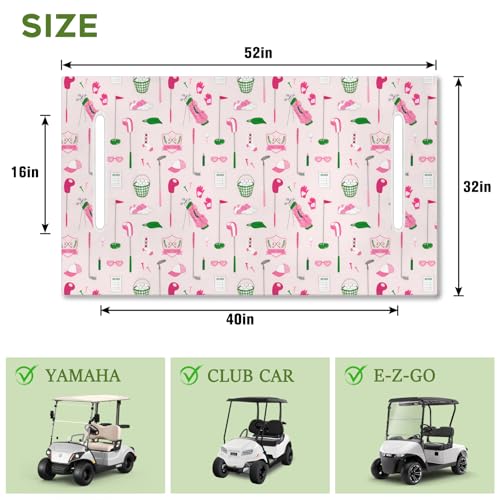 2-Seat Golf Cart Seat Cover - 52" x 32" - Comfortable Polyester & Spandex