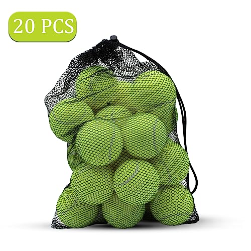Swingers 20 Pack Tennis Balls - 2.58 inch Training & All‑Surface Balls (Yellow, 20 count)