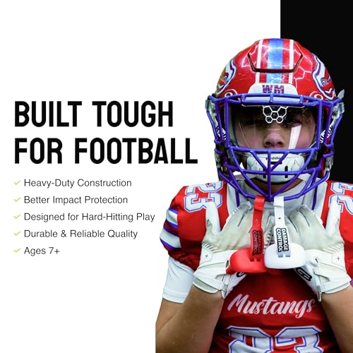 Youth Football Mouth Guard - Heavy Duty, Breathable, No Boil