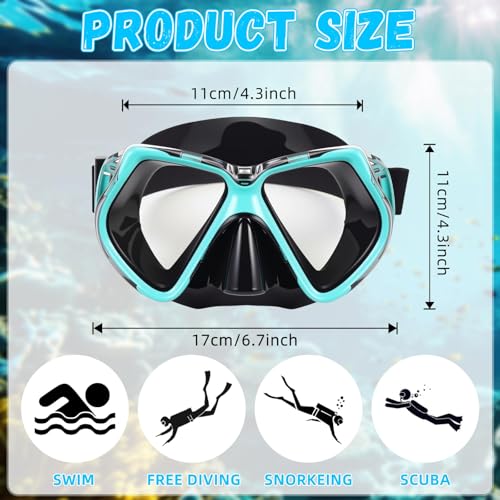 Adult Swim Goggles with Nose Cover - Lake Green