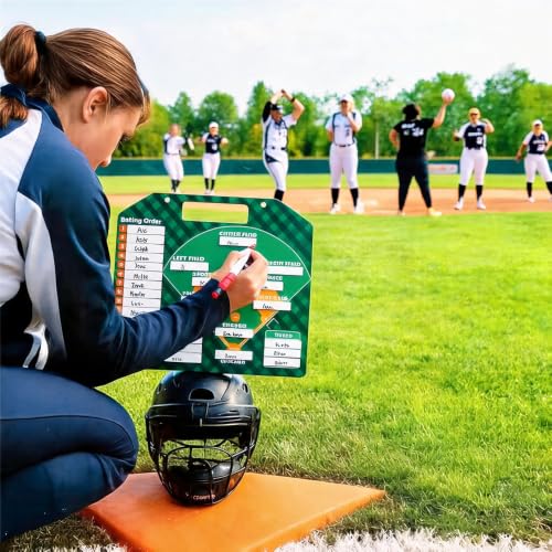Magnetic Baseball Clipboard with 40 Sheets - Dry Erase Coaching Board