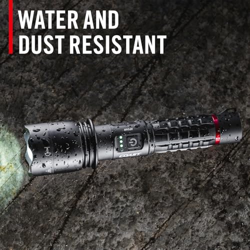 Coast XP20R 4000 Lumen USB-C Rechargeable LED Flashlight with Slide Focus and Pure Beam Focusing Optic, 5 Light Modes