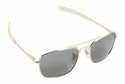 Campco Humvee Pilot Sunglasses - Polarized Aviator Sunglasses Bayonette, Frame, Military Sunglasses with Gray Lenses and Gold Frame, 52mm