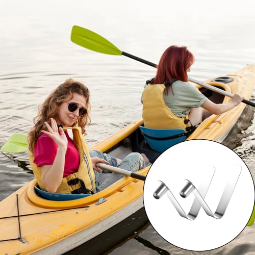 8-Piece Stainless Steel Spring Snap Clips for Kayak Paddles and Tent Poles