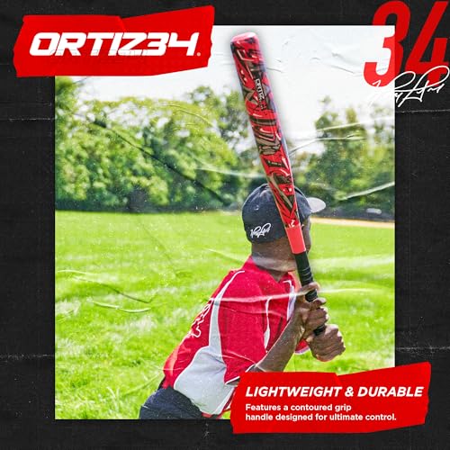 Graffiti Baseball Bat Set with 3 Balls & 4 Bases - Red