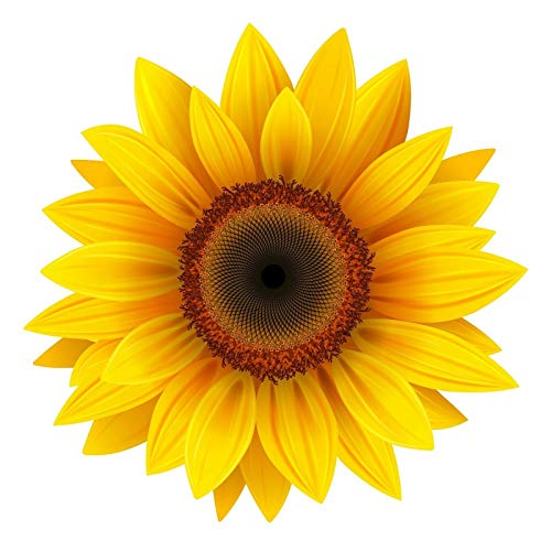Yellow Sunflower Vinyl Decal - 3-Inch Weatherproof Sticker for Car & Window