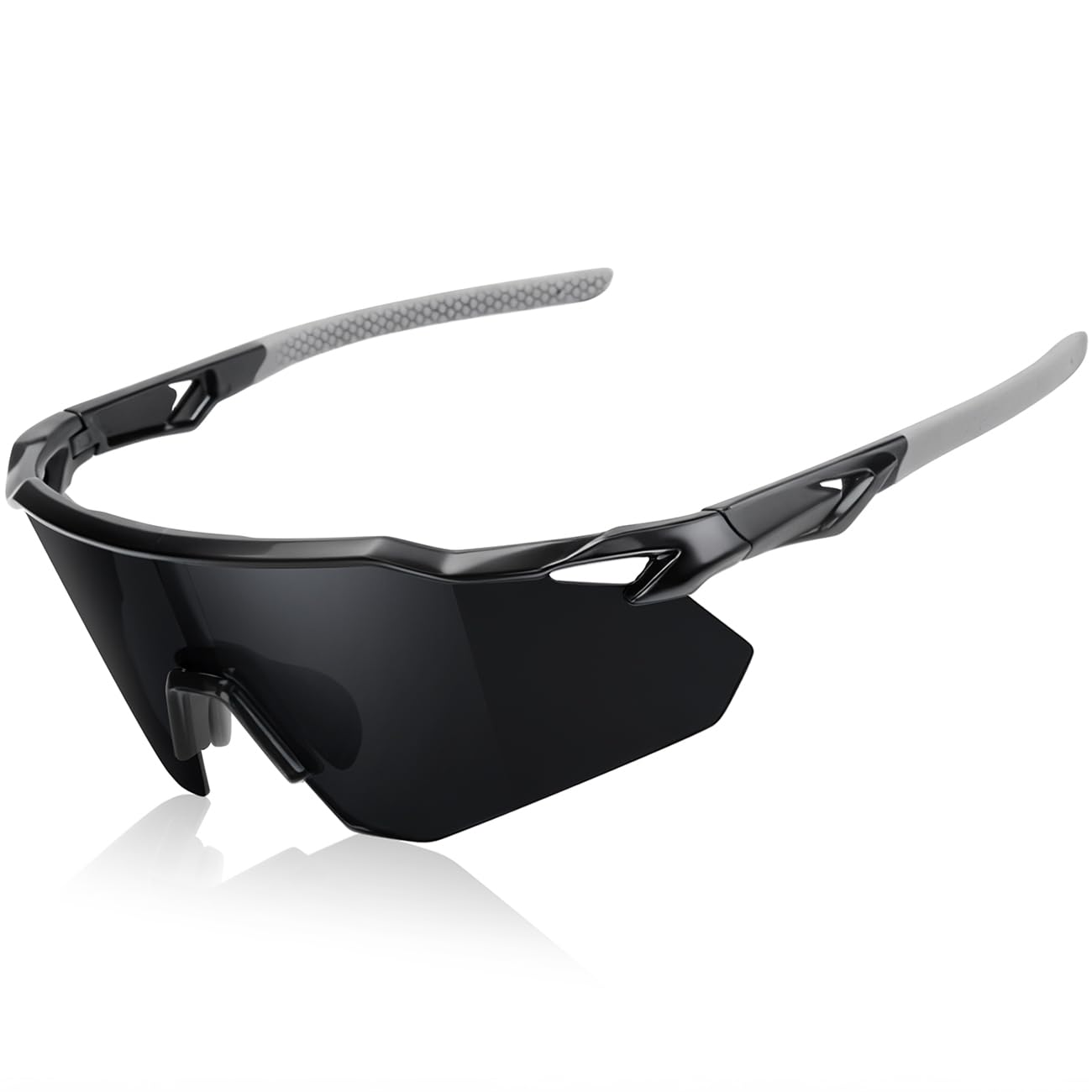 SEKKAF Polarized Sports Sunglasses for Men Women, UV Protection Lightweight Sun Glasses Running Cycling, Non-Slip Nose Pads