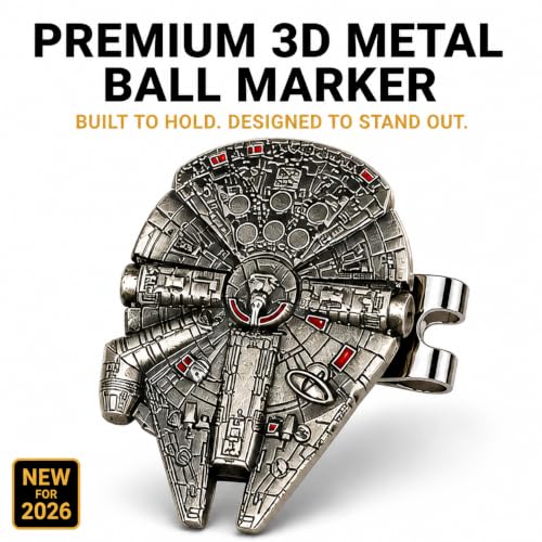K9King Falcon Magnetic Golf Ball Marker with Hat Clip - Waterproof Durable Enamel Accessory