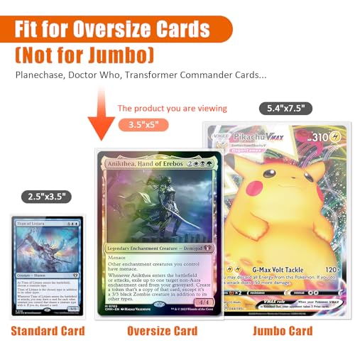 Oversized Card Sleeves 91x130mm - 50 Pack Clear Protective Jumbo Sleeves