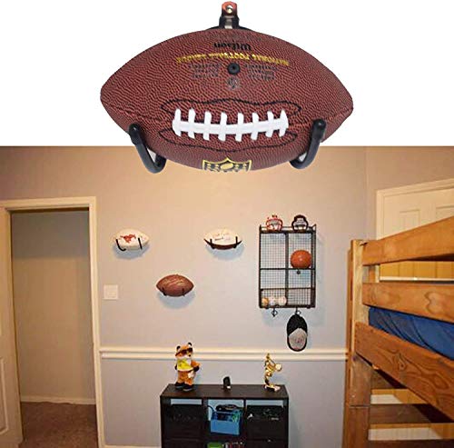 Adjustable Football Wall Holder Rack - Versatile Storage for Helmets, Hats, and Balls