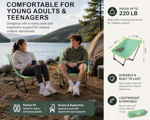 Portable Camping Chair Lightweight Foldable for Outdoor Travel & Hiking