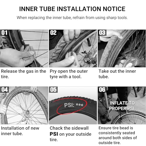 20 Inch Kids Bike Inner Tubes - 2 Pack, Schrader Valve, Heavy-Duty
