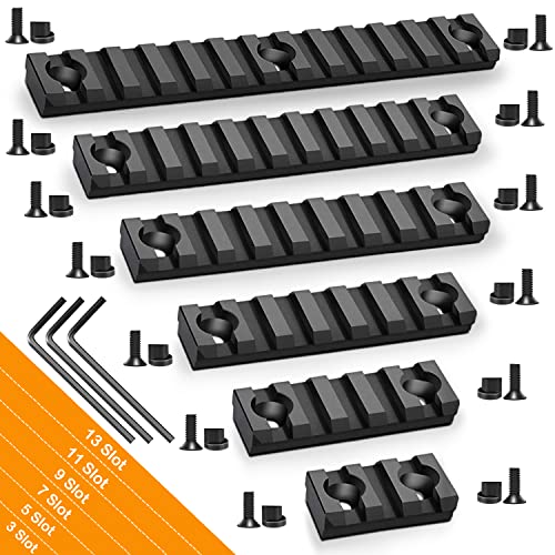 Single Keymod Picatinny Rails Set - 3 to 13 Slots with T-Nuts & Screws