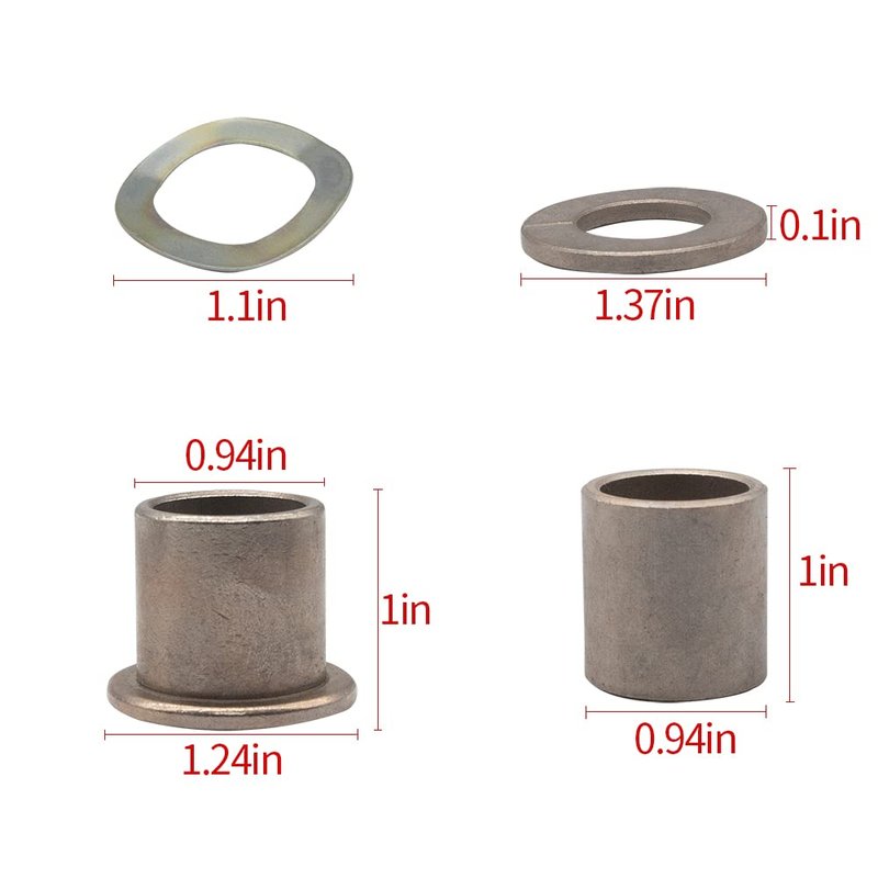 Panglong Golf Cart Upper and Lower Spindle Bronze Bushing Kit Fits 1981-Up Club Car DS Golf Carts Replace OEM#1010150 1016389 8067 7048