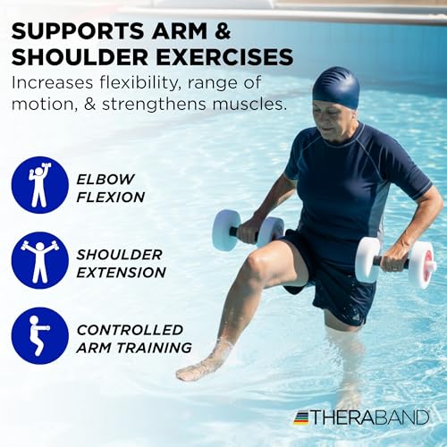 Water Dumbbells for Aquatic Fitness - Light Resistance Red