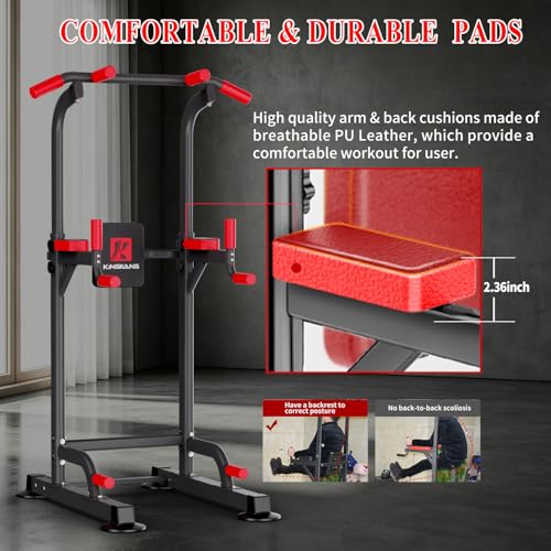 Heavy-Duty Power Tower Pull Up Bar Station for Home Gym