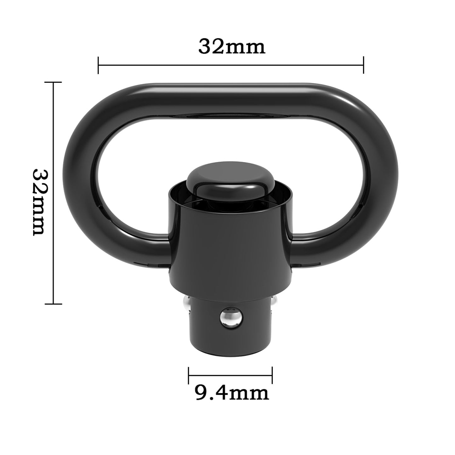 QD Sling Swivel Mount, 1.25" Heavy Duty Sling Swivels for Two Point and Traditional Sling Swivel Mount (6PCS)