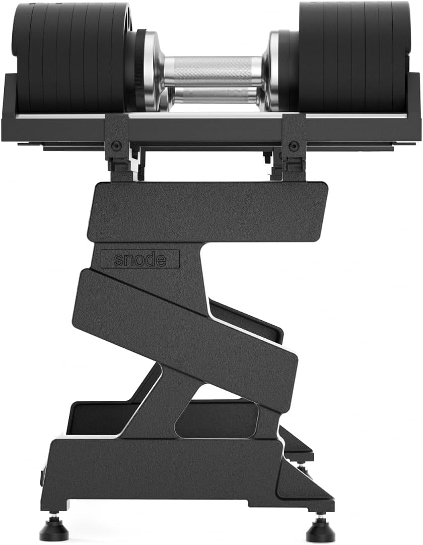 SNODE AD80 Adjustable Dumbbell Set - 80 lbs Drop Proof Weights with Cast Iron Plates & Fast Adjust Design