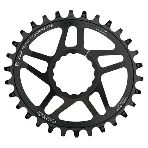 Wolf Tooth Elliptical Drop-Stop Direct Mount Oval Chainring for Race Face Cinch (28T, PowerTrac, MTB)