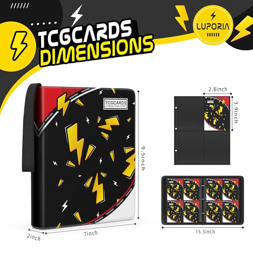 400 Pocket Trading Card Binder with Removable Sleeves - Black