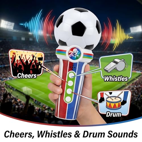 Handheld Soccer Fan Cheer Microphone Toy with LED Lights