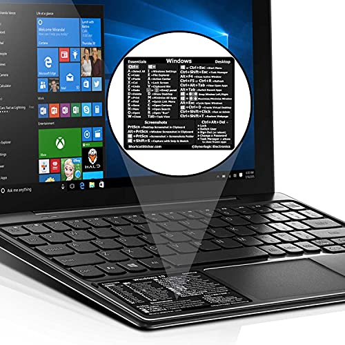 Windows Keyboard Shortcut Sticker - Black, Small - Essential Cheat Sheet