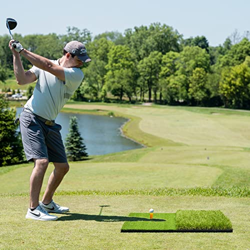 Foldable Heavy-Duty Golf Hitting Mat 23" × 16" for Indoor/Outdoor Practice