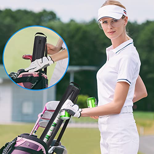 Insulated Beer Cooler Sleeve for Golf Bag - 7-Can Capacity, Black