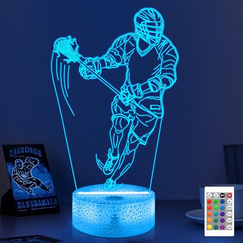 Lacrosse Night Light 3D Illusion Lamp with Remote Control - Lacrosse