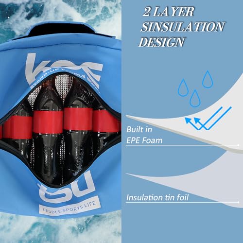KOETSU Blue Insulated Paddle Board Cooler Bag with Adjustable Straps