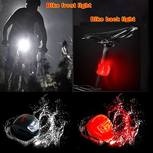 LED Bicycle Light Set - Front & Rear Waterproof Bike Lights, 4 Pack