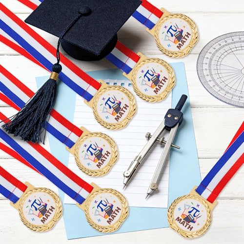 Math Award Medals - 30PCS Gold Winner Medals with Neck Ribbons