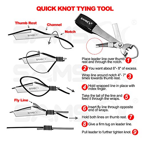 4-in-1 Fly Fishing Knot Tying Tool with Nippers & Retractor - Silvery