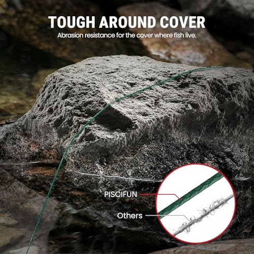 Braided Fishing Line - Abrasion Resistant 6lb Test - 150 Yards, Green