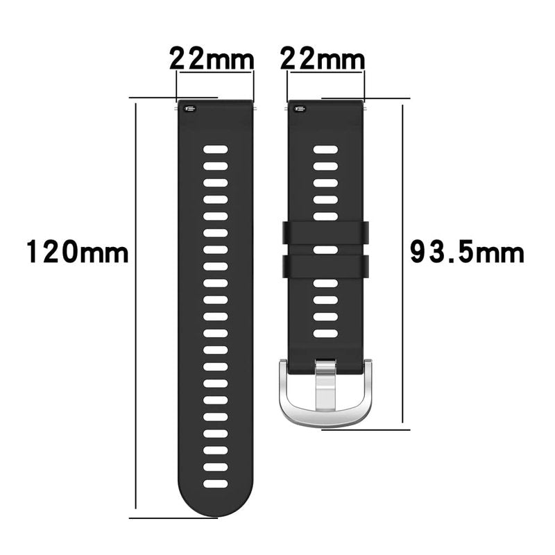 Compatible for Garmin Forerunner 255, 22mm Width Quick Release Silicone Replacement WatchBand Strap for Garmin Forerunner 255/Garmin Vivoactive 4/Garmin Venu 2/Amazfit GTR 4/Galaxy Watch 3 45mm
