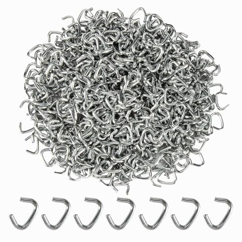 Sukh 650PCS Galvanized Hog Rings - Hog Nose Rings 3/8 Upholstery Heavy Duty for Auto Furniture Upholstery Meat,Sausage Casing,Bagging,Shock Cords Animal Pet Cages