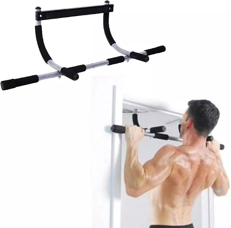 Portable Pull Up Bar for Doorway - Max Capacity 330 lbs - Black