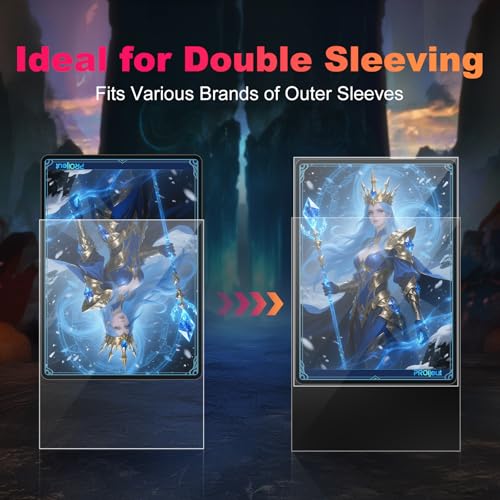 600 Pack Clear Card Sleeves - Perfect Fit for Double-Sleeving