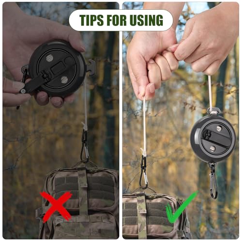 TOBWOLF Black Retractable Bow & Gear Hoist, 33FT Hunting Tree Stand Accessory
