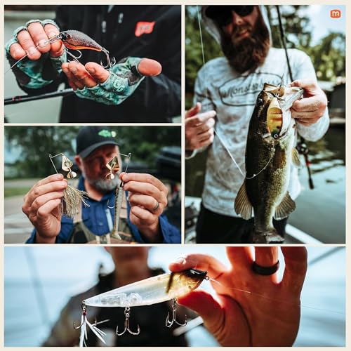 MONSTERBASS Platinum Bass Fishing Kit with 7+ Lures - Mystery Tackle Box for Freshwater
