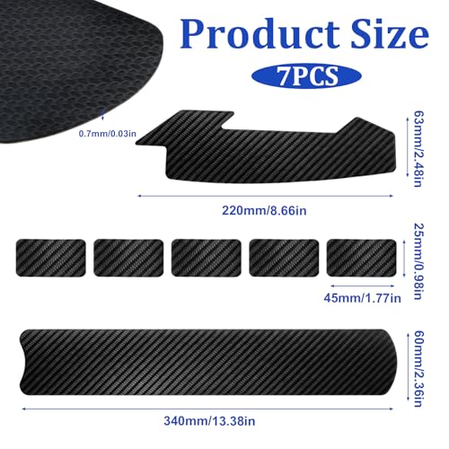 Bicycle Frame & Chainstay Protector Kit - Carbon Grain - Black