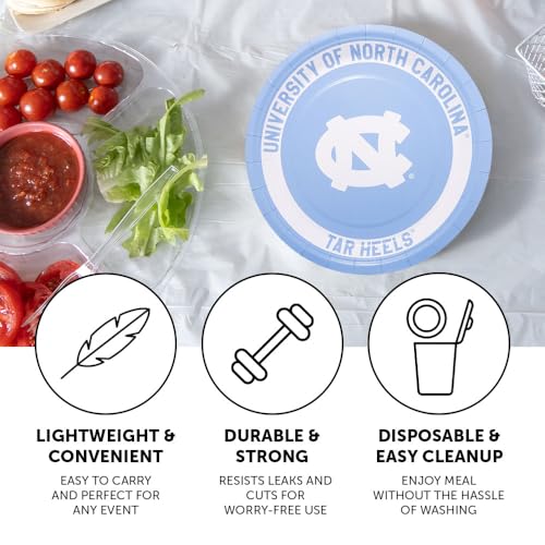 University of North Carolina 20-Count 9-Inch Paper Plates - School Spirit Tableware